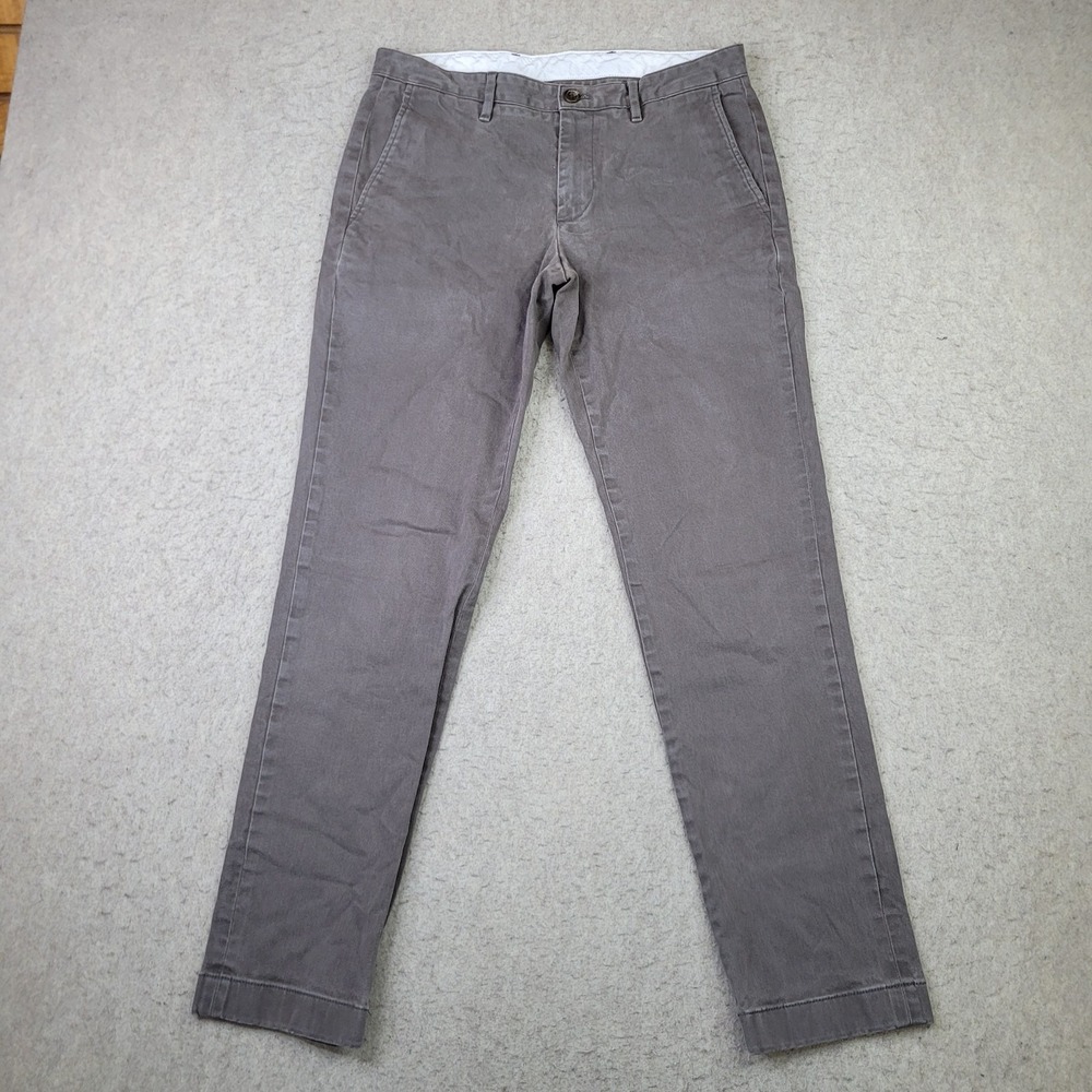 Brooks Brothers Soho Fit Pants Mens 32x32 Brown Chino Stretch Business Casual